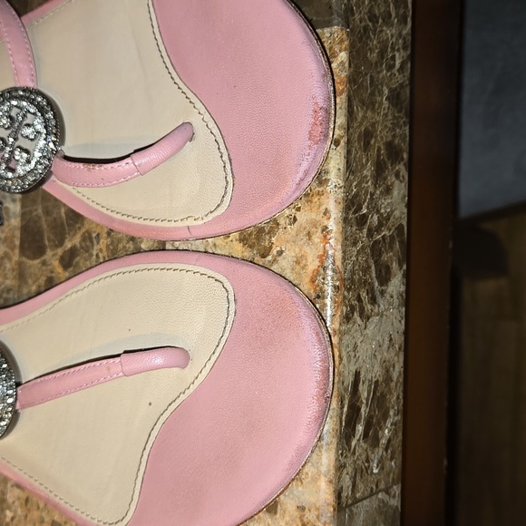 Tory Burch Blush Pink Sandals with Silver Accents - Picture 4 of 5